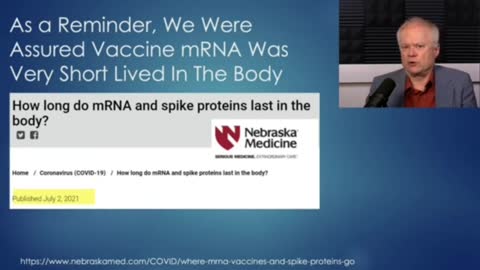 Dr. Chris Martenson explains the recent study in Cell proving mRNA/spike last for 8 weeks.