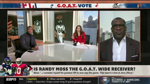 FIRST TAKE Stephen A. GOES CRAZY Randy Moss says he's the best WR of all-time, over Jerry Rice