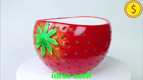 HOW TO MAKE FRUIT POT STRAWBERRY USING BALLOONS