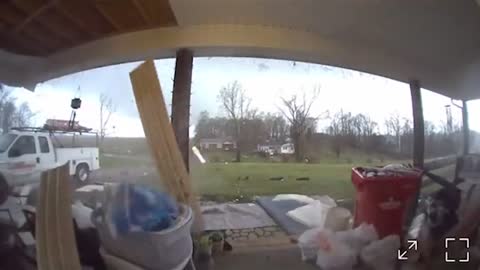 Doorbell Cam Captures Tornado Destruction