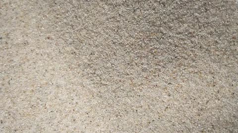 Grains of sand moving