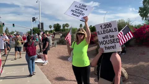 Protest Rally Outside of the Hotel housing Illegals in Scottsdale, Az. 6/2/21