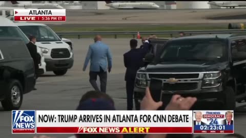 Trump arrives in Atlanta for CNN Presidential debate