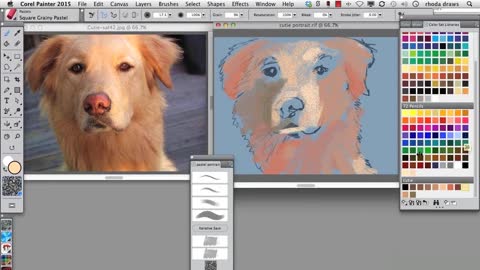 Tutorial from the painting software Corel Painter, part 11.