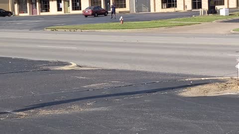 Drag Car Down Broadway in Texas