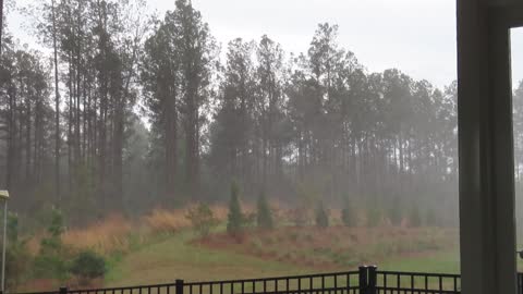 Wall Cloud and Vivid Lightning in Severe Thunderstorm Summerville South Carolina