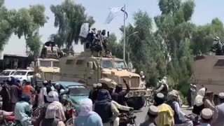US Vehicles in Triumphant Taliban Procession