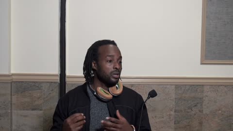 Mo Olivierre, DOH plaintiff, speaks at the "Save the Kids" event November 7