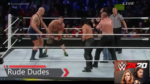 Wwe Team Cena VS Team Authority Survivor Series (5 ON 5 Tag Elimination Match )