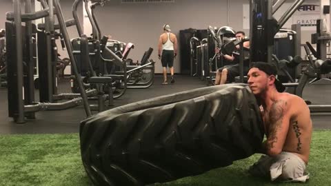 Exercising With a 152 lb Tire