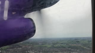 Flybe Prop Plane Take off from Belfast