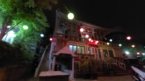 Korean temple and a lotus lantern.