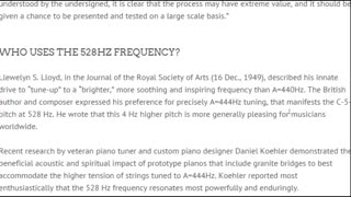 Secrets of Vibration! A444 Hz Tuning Manifests the C-5-Pitch at 528 Hz