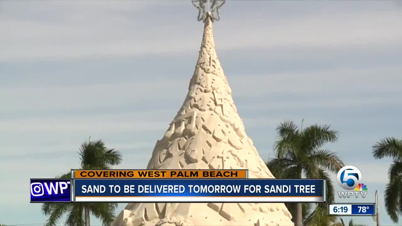 Sandi Tree's sand to be delivered in West Palm Beach starting Tuesday