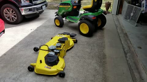 D170 mower deck removal and Drive Belt attachment