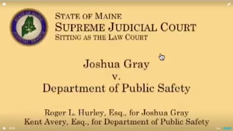 Free Speech Case in Maine - Joshua Gray v Dept of Public Safety