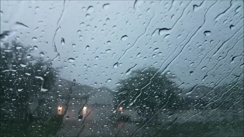 30 minutes Rain hitting glass window sound for Relaxation, Sleeping and Productivity.