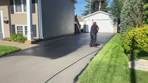 Professional Asphalt Spray Sealing: “The Smiling Customer One” Top Coats Pavement Maintenance