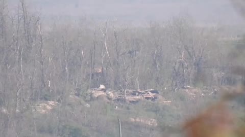 05/17/2022 Destruction of the Ukrainian dugout with an anti-tank guided missile.