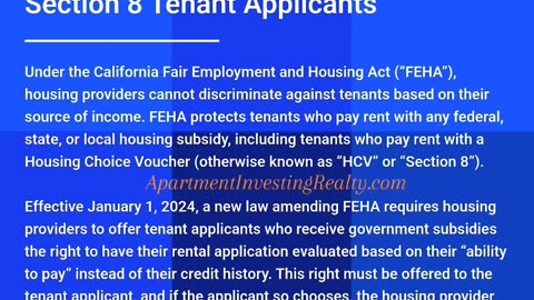 ⚠️New Law⚠️ Tenant's "Ability to Pay" Rent 🏘