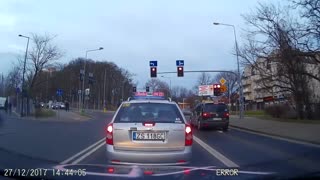 Cab Won't Stop For Pedestrians, Gets A Dose Of Instant Karma