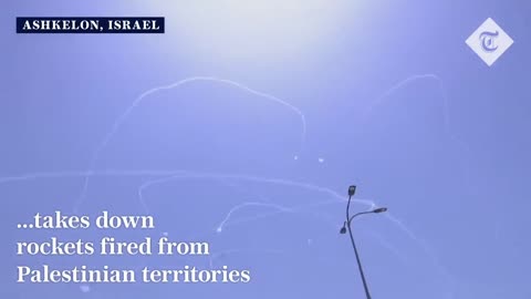 Israeli Iron Dome Filmed Intercepting Rockets From Gaza New