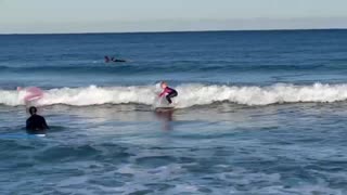 6 year old girl surfing