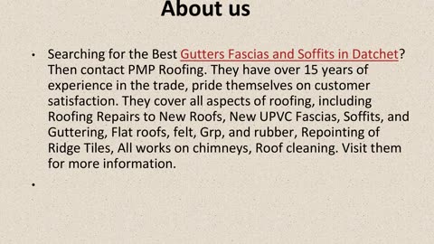 Get The Best Gutters Fascias and Soffits in Datchet.