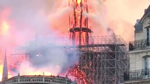 Historic Notre Dame Cathedral Engulfed in Flames