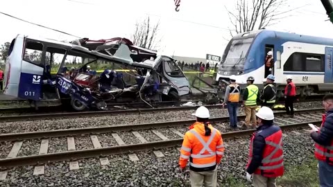 Chileans mourn after fatal crash involving train, bus