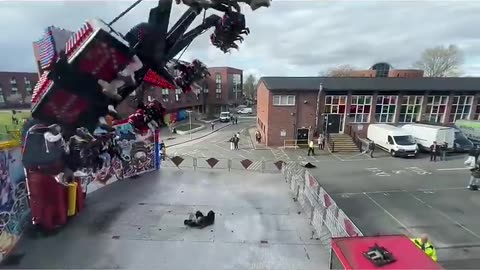 NEW footage emerges of fairground ride falling apart