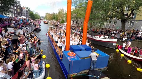 Canal Pride 4. Amsterdam Nederland's Gay LGBTQIA+Pride 2017 Amsterdam
