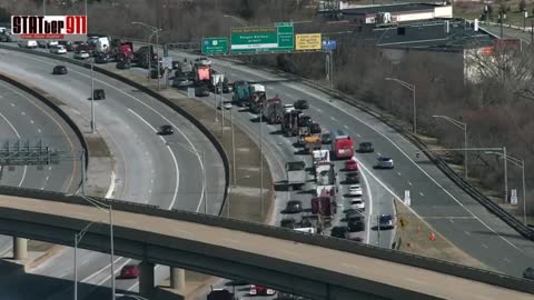 The People's Convoy Demonstrates for Freedom and Clogs the Washington, DC Beltway 3/14/22