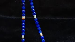 Kyanite beads with orange spiny oyster roundle beads and Ametrine gemstone pendant necklace02
