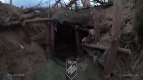 Ukrainians Entering Russian Trenches Near the Serebryansky Forest