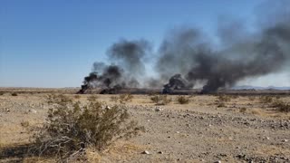 Military Plane Comes Crashing Down in Desert