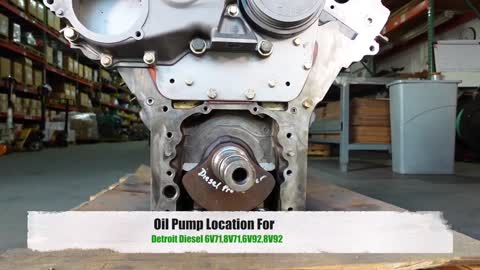 Where An Oil Pump Goes For A Detroit Diesel (6V71,8V71,6V92,8V92)