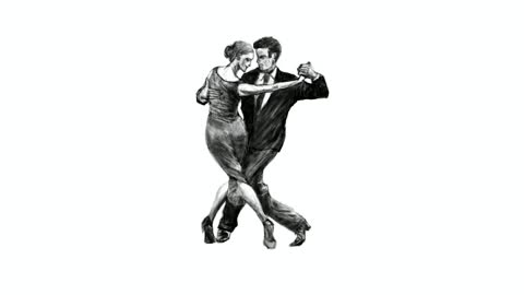 Argentine Tango time-lapse drawing (No. 296)