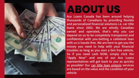 Get Up To $80,000 With Car Title Loans Ontario