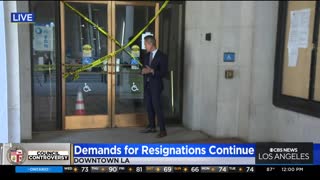 Los Angeles City Council members hold closed door meeting at City Hall