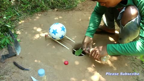 New Creative Unique Bird Trap Using Small Plastic Ball - Rolling Parrot Trap in Hole_p7