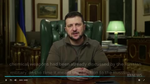 Zelensky accuses Russia of using chemical warfare.