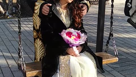 Photo shoot of Vadim and Mushtari's Iranian wedding