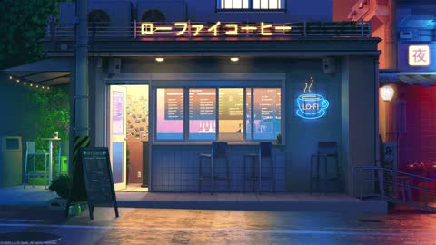 Night Coffee Shop Ambience☕️ with Relaxing🎷 Music [lofi, jazz hop beats to relax/chill to]