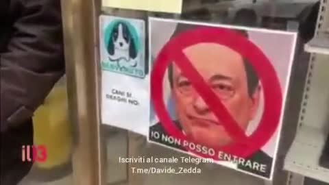 Gianni Sartor contro Green Pass vieta ingresso a Draghi nel suo negozio: "Cani sì, Draghi NO!"