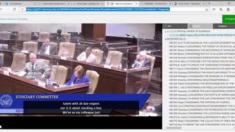 Comments on SB622, Lite Hate Crimes Legislation in Arkansas House Judiciary