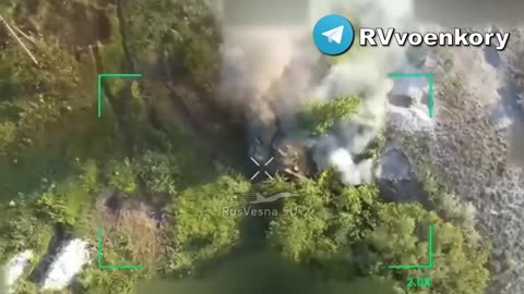 Another Ukrainian Bradley got disabled by drone drop grenade down the hatch. Chasiv Yar