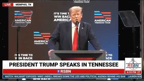 Trump Mocks CNN Ditching 'Big Lie' During Memphis Rally