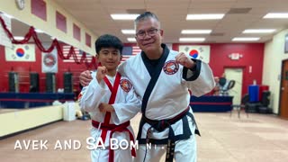 Avek Testing for his Black Belt (Cho Dan) in Tang Soo Do.