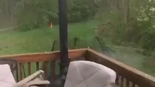 Strong Winds Take Trampoline